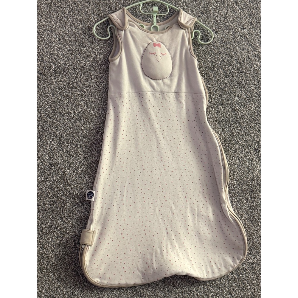 Nested Bean Zen Sack Classic 6-15 Months Cream Pink Star Weighted Sleep Bag